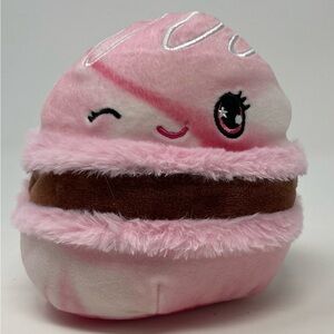 SQUISHMALLOW: Pink Macaron Scented Dessert Mystery Squad Plush. Approximately 5"